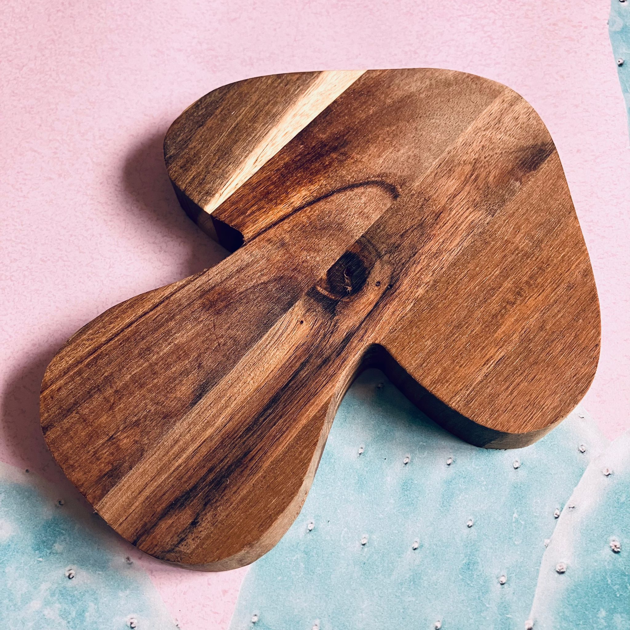 Handmade Acacia Wooden Mushroom Trinket/Ring Dish Bowl 20cm