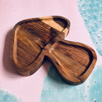 Handmade Acacia Wooden Mushroom Trinket/Ring Dish Bowl 20cm