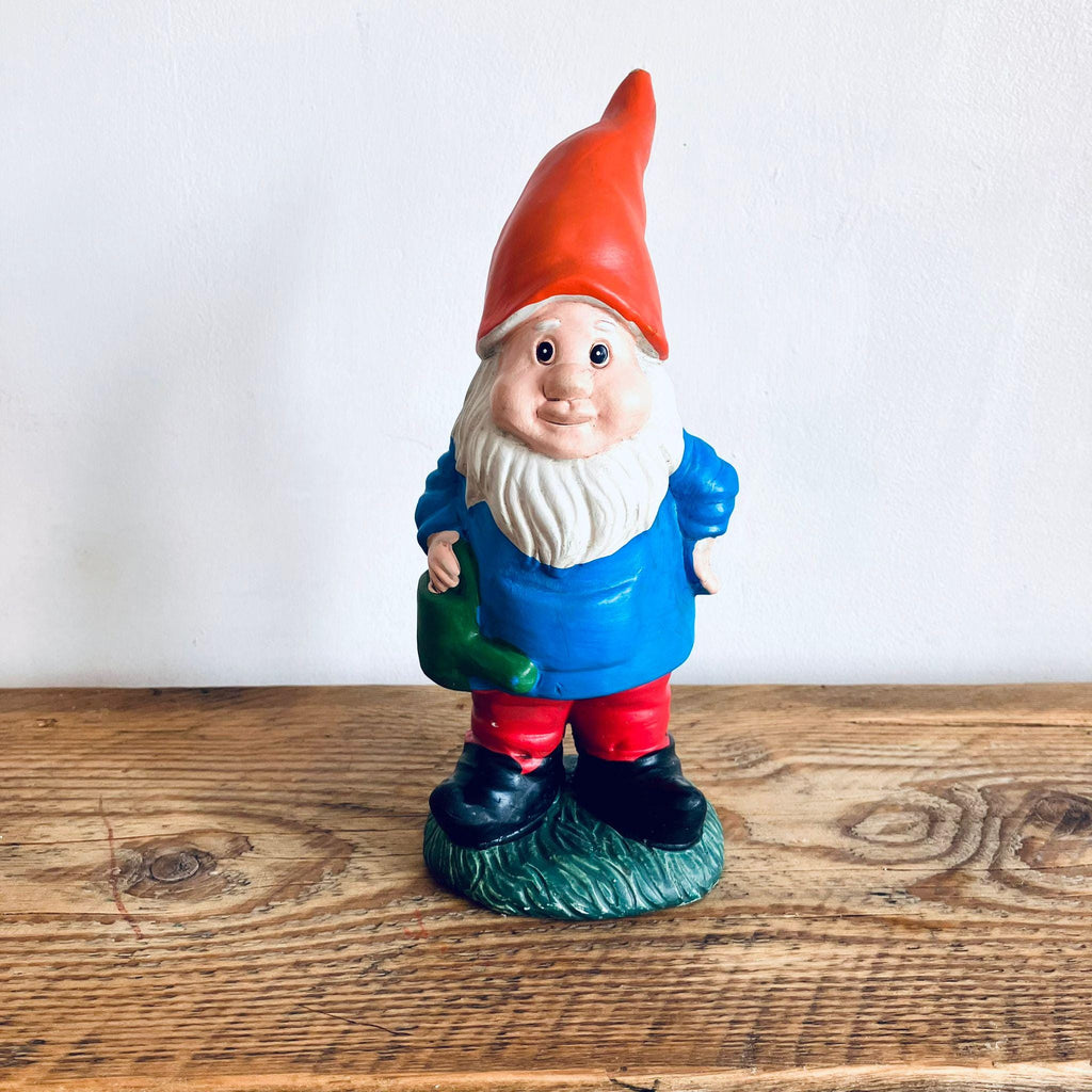 Classic Novelty Retro Garden Gnome Blue/Red Statue Unique Gift 23cm