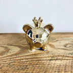 Mini Novelty Retro Princess Pig Piggy Bank Gold 8.5cm Unique Gift