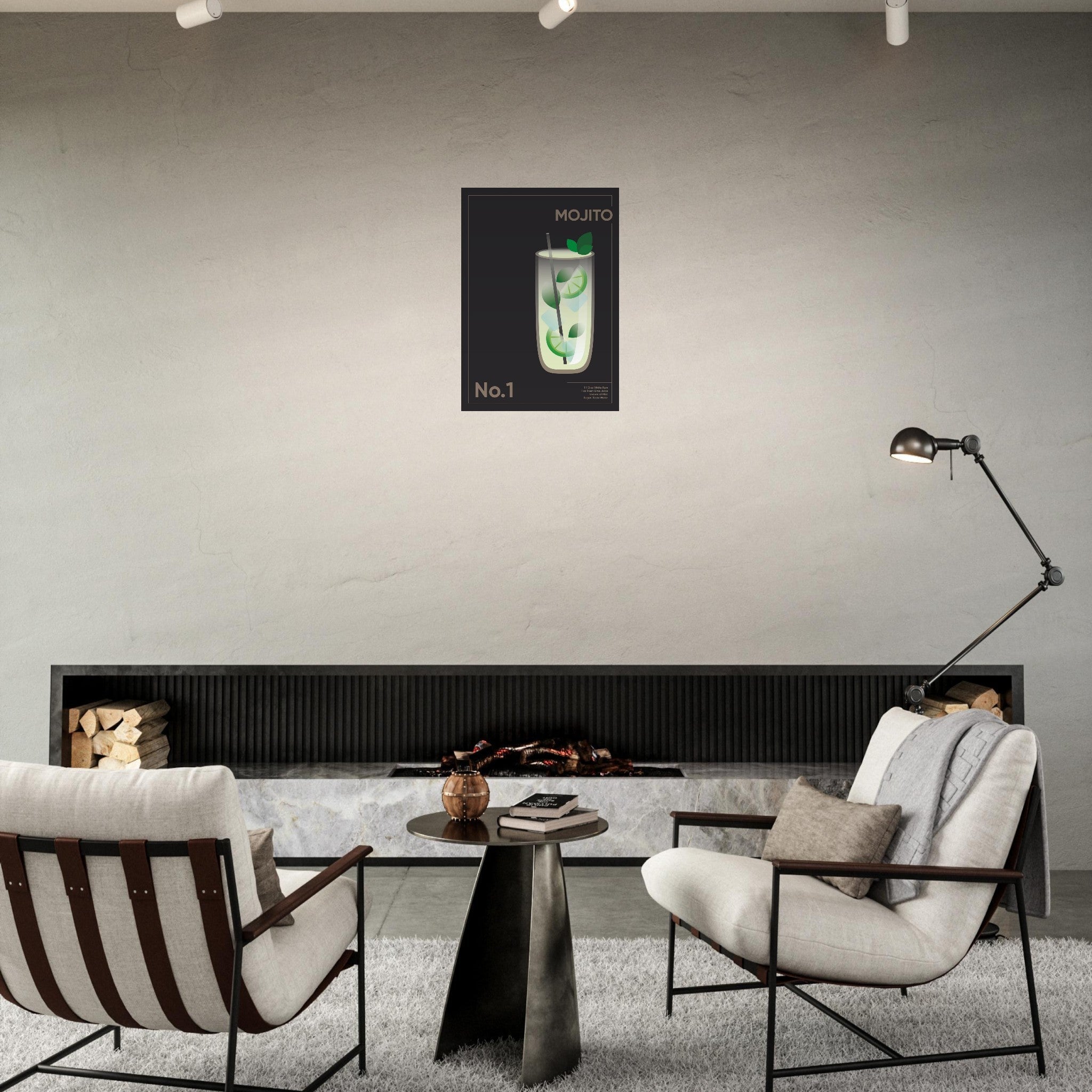 Cocktail 'Mojito' - Premium Matte Paper Poster