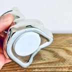 Mini Novelty Retro Teddy Bear Piggy Bank Silver 8.5cm Unique Gift