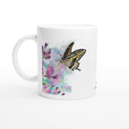 Yellow Butterfly Mug – 11oz Ceramic Wildlife Coffee Cup