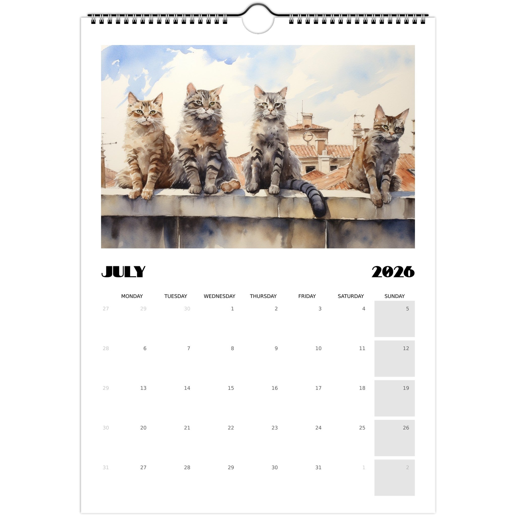 🐾 Venetian Cats 2026 Wall Calendar – A Year of Feline Magic in Venice