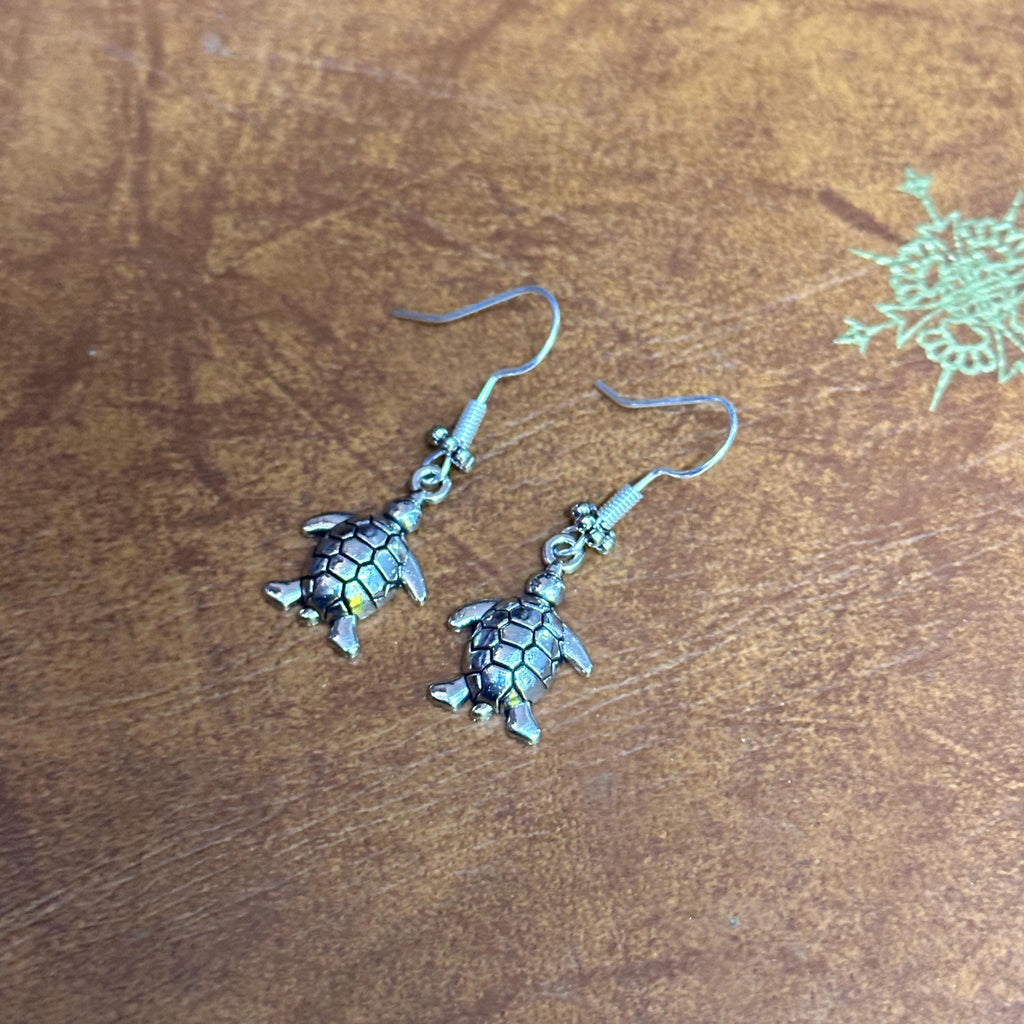 Star Drop Charm Earrings