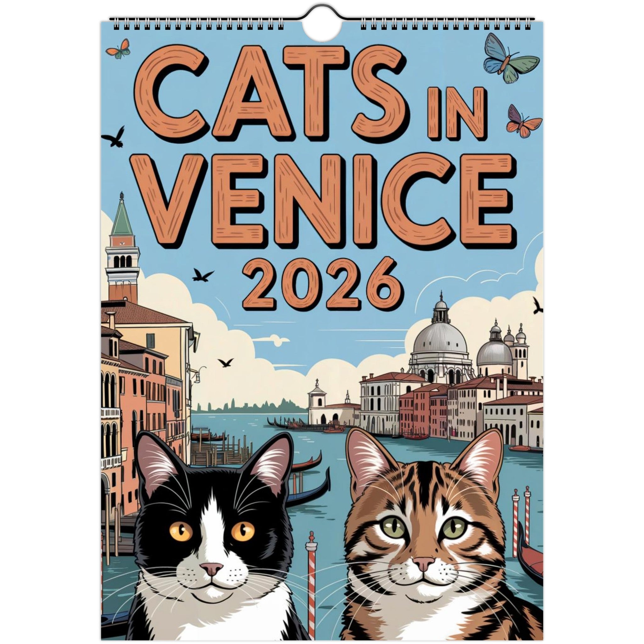 🐾 Venetian Cats 2026 Wall Calendar – A Year of Feline Magic in Venice