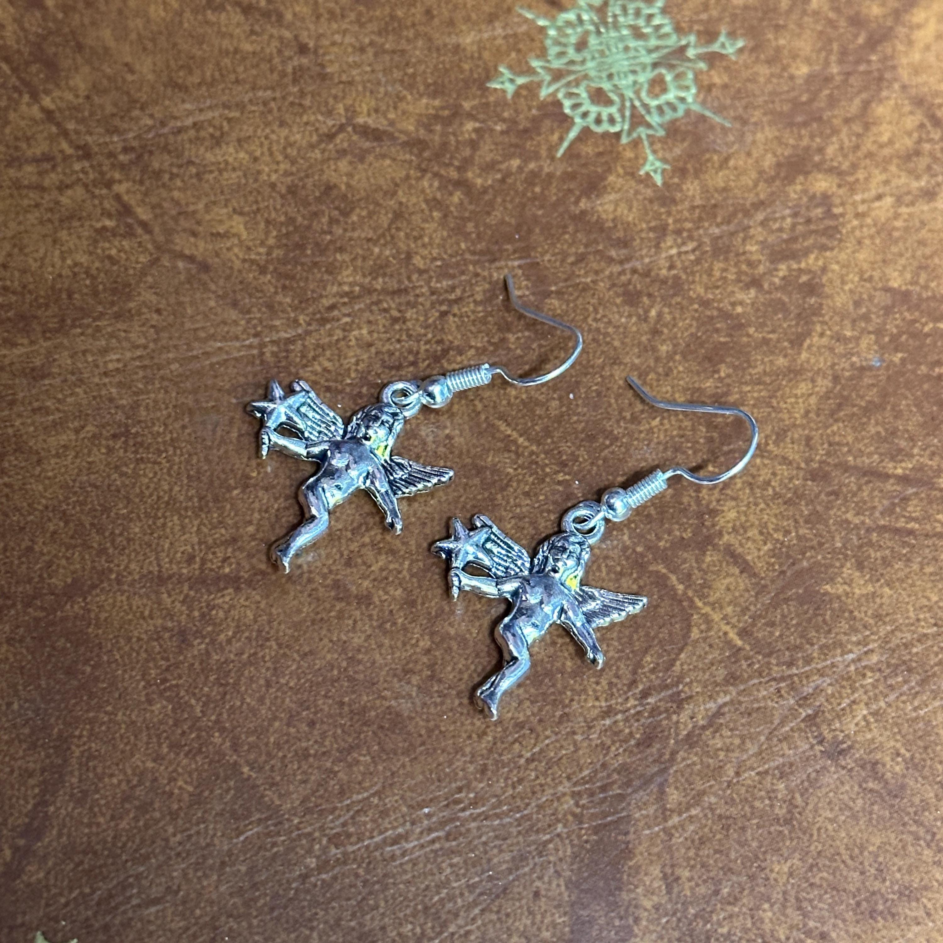 Moon Fairy Charm Drop Earrings