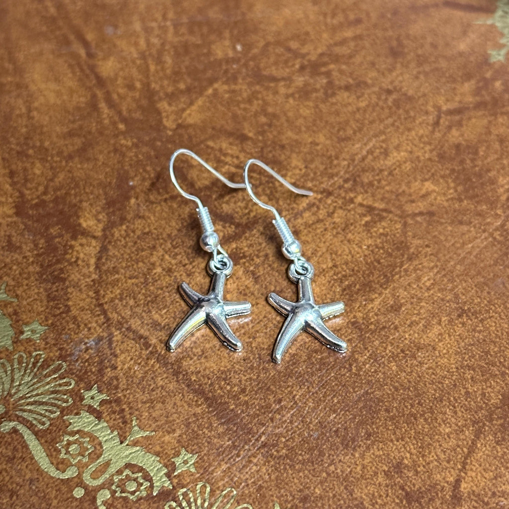 Star Drop Charm Earrings