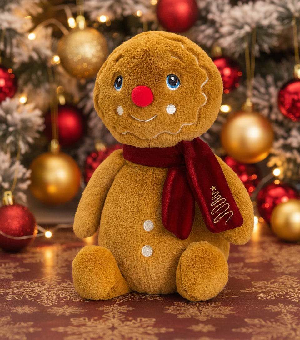 Festive Gingerbread Man with Scarf by Keeleco 20cm