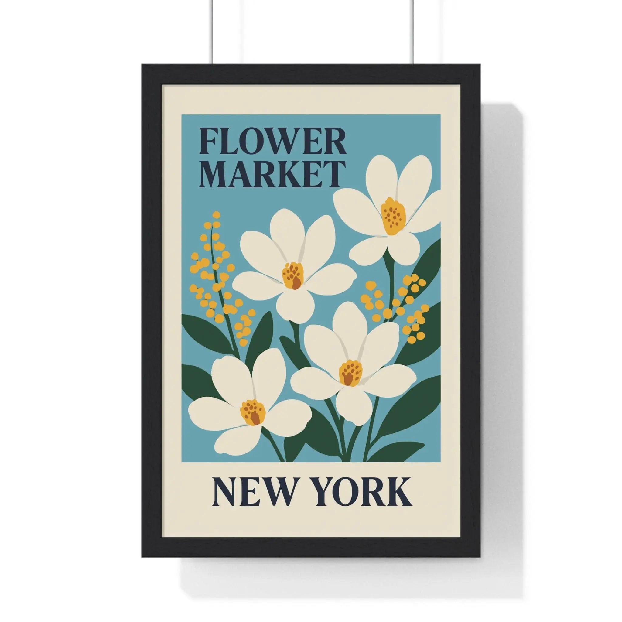Flower Market New York Poster | Vintage Botanical Wall Art