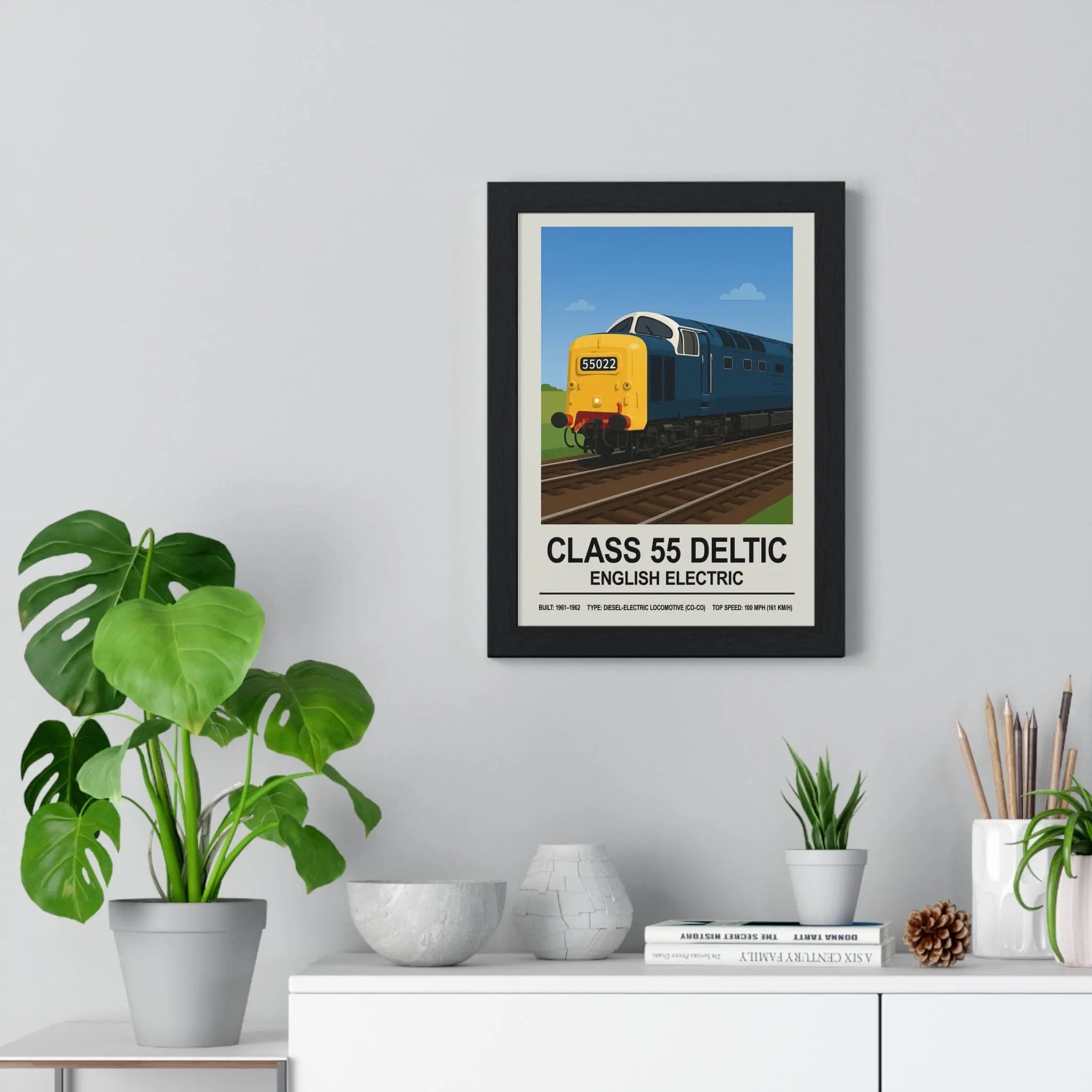 Class 55 Deltic Poster | English Electric Diesel Locomotive Wall Art