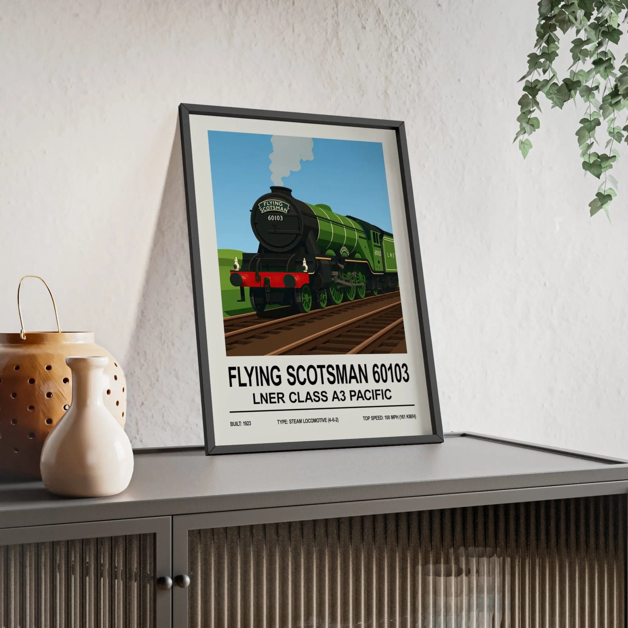 Flying Scotsman Poster | LNER Class A3 Steam Locomotive Wall Art