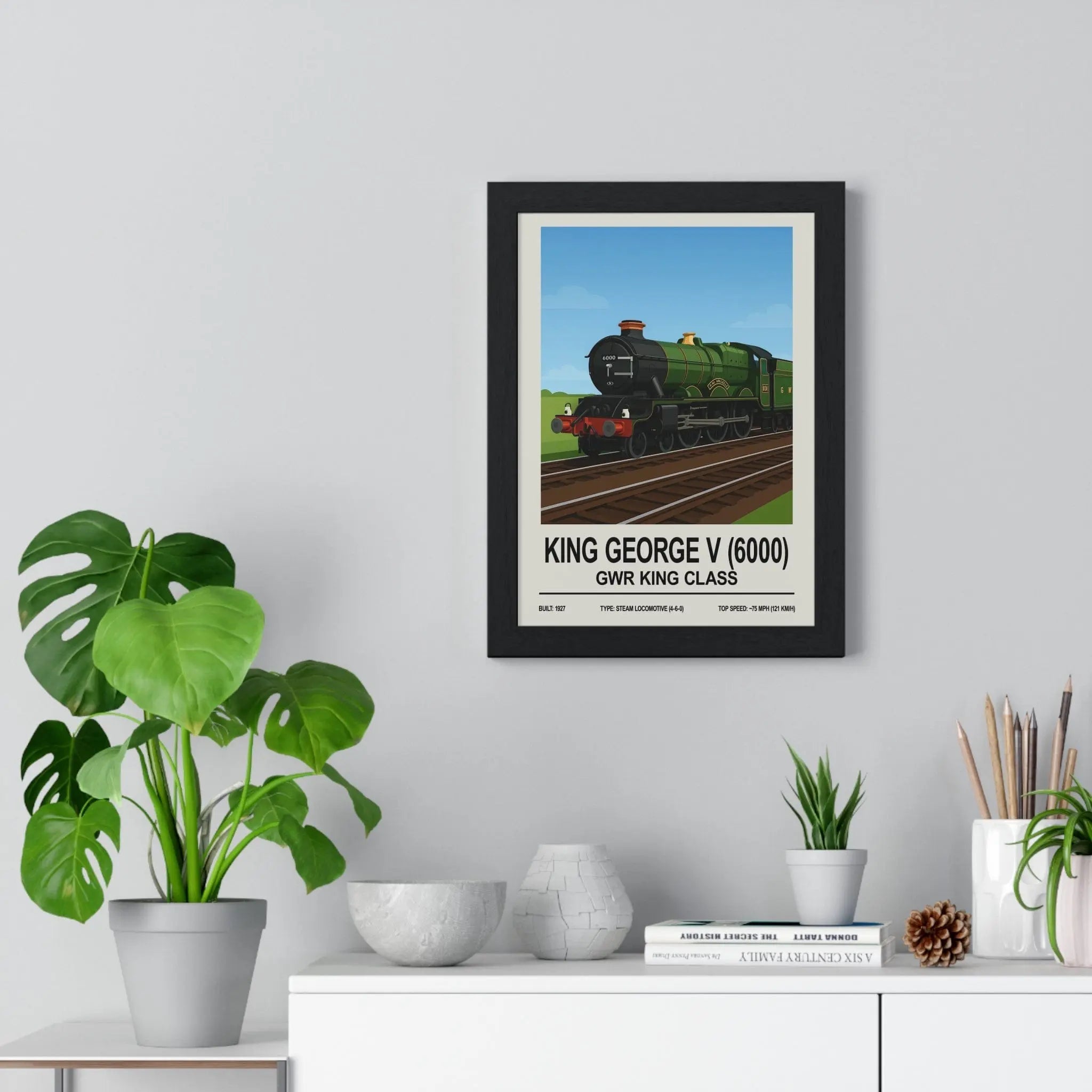 King George V GWR King Class Poster | Steam Locomotive Railway Wall Art