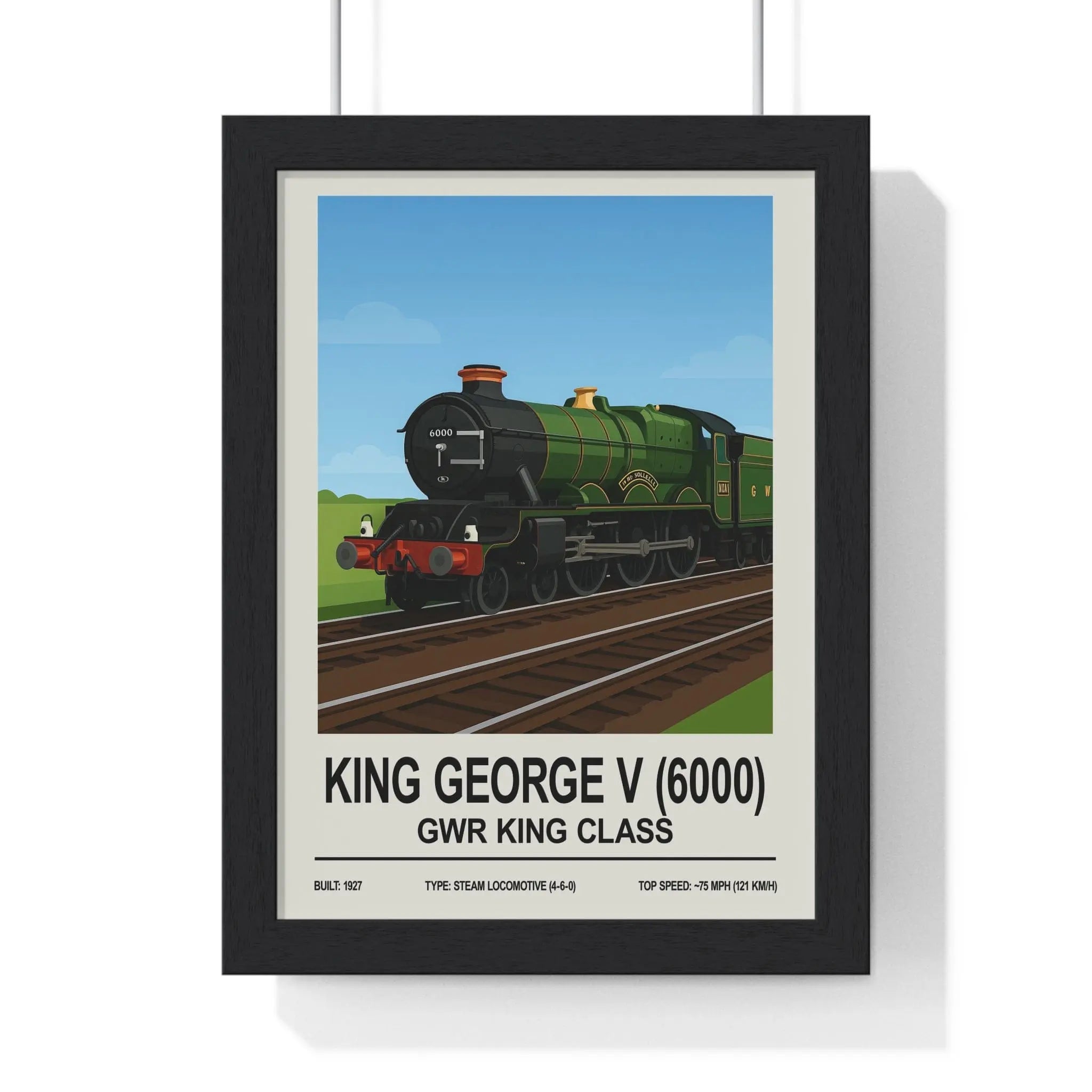 King George V GWR King Class Poster | Steam Locomotive Railway Wall Art