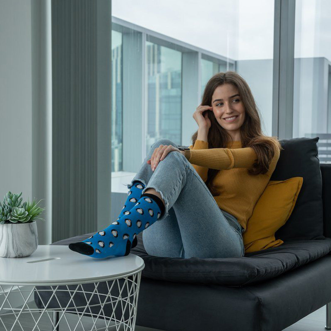 Penguin Bamboo Socks (Comfort Cuff)