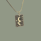 the moon tarot card pendant necklace