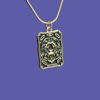 The Strength Tarot Card Pendant Necklace