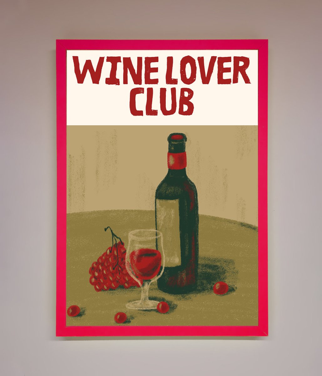 Wine Lovers Club Framed Poster