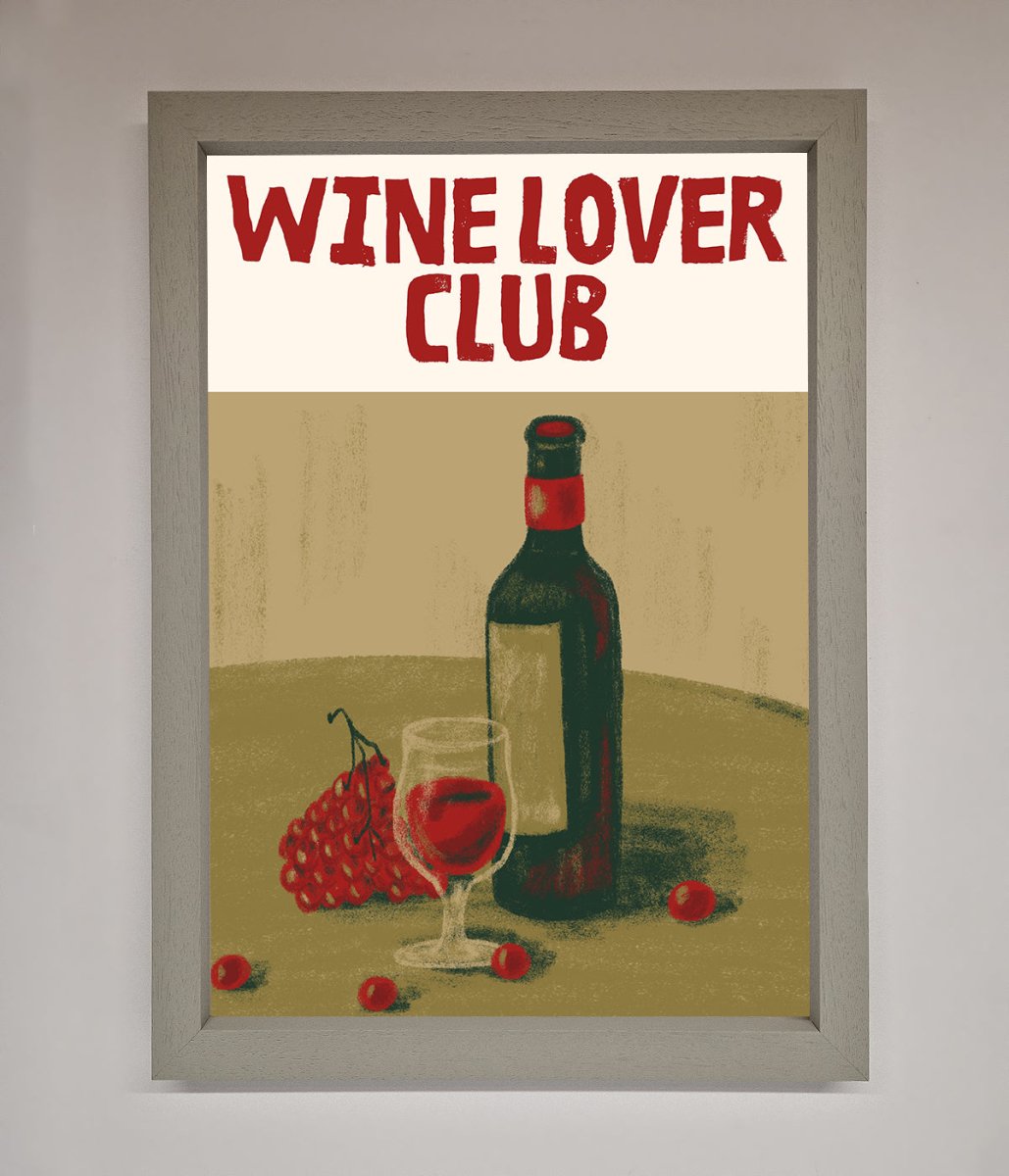 Wine Lovers Club Framed Poster