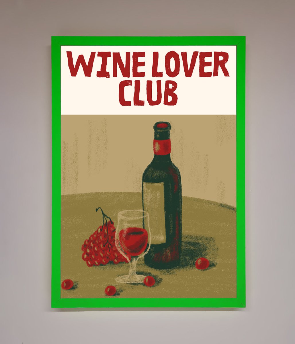 Wine Lovers Club Framed Poster