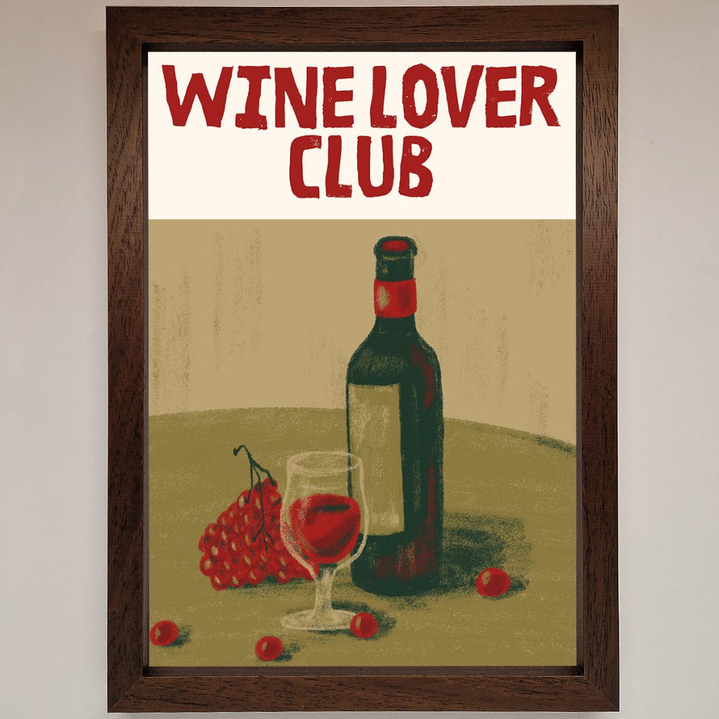 Wine Lovers Club Framed Poster
